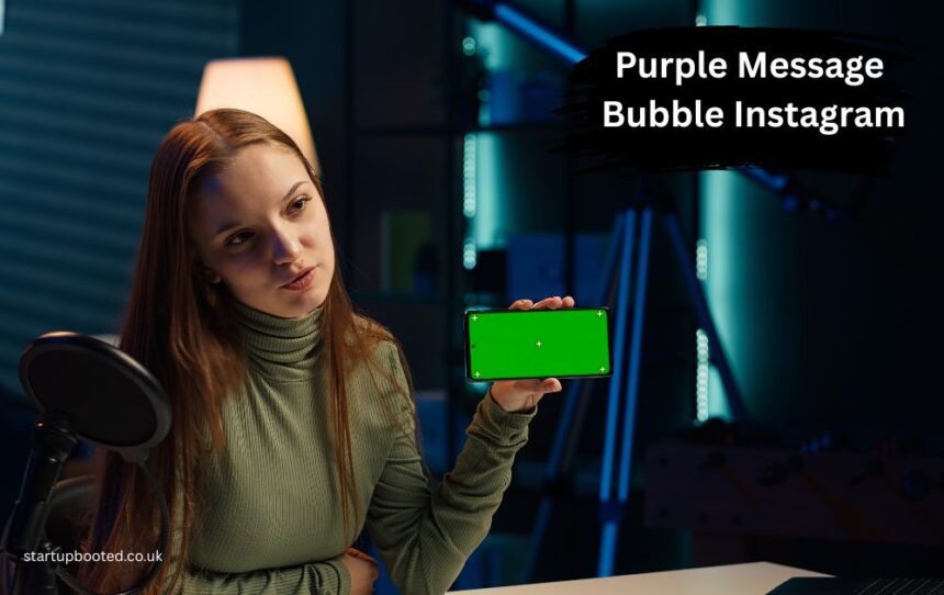 purple message bubble instagram